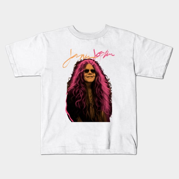 JANIS JOPLIN Kids T-Shirt by DISCO DISCO MX